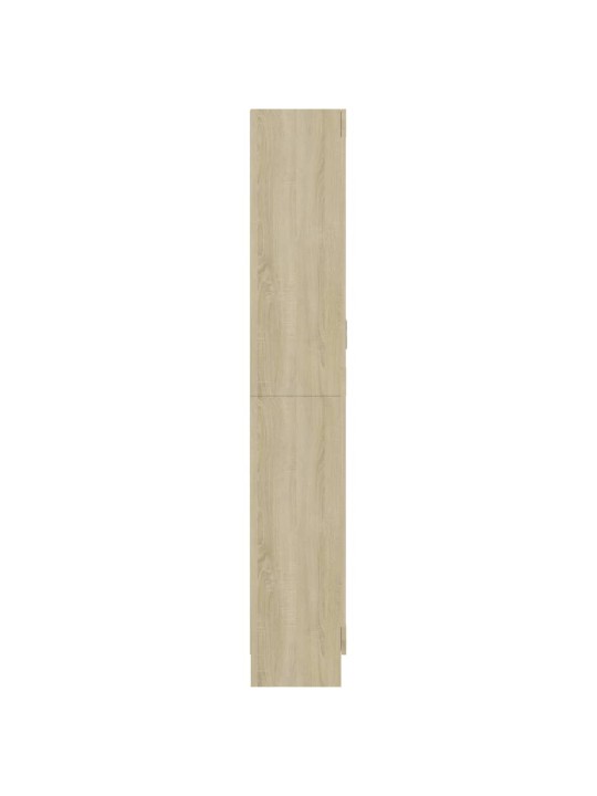 Vitrīna, ozolkoka krāsā, 82,5x30,5x185,5 cm, inženierijas koks