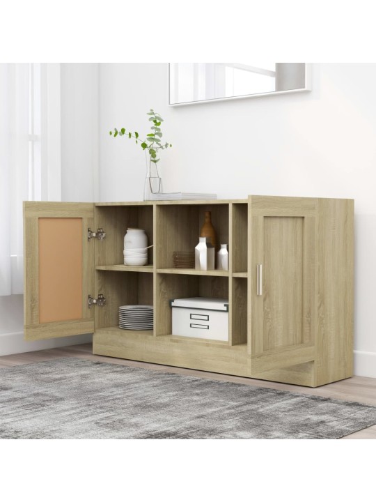 Kumode, ozolkoka krāsā, 120x30,5x70 cm, inženierijas koks