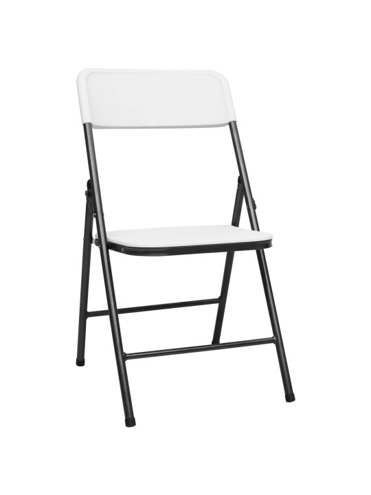 Saliekami dārza krēsli, 4 gab., hdpe, balti