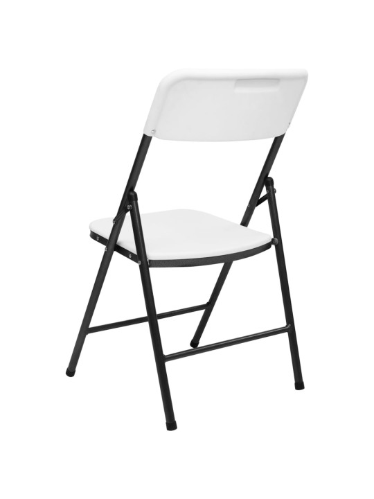 Saliekami dārza krēsli, 4 gab., hdpe, balti