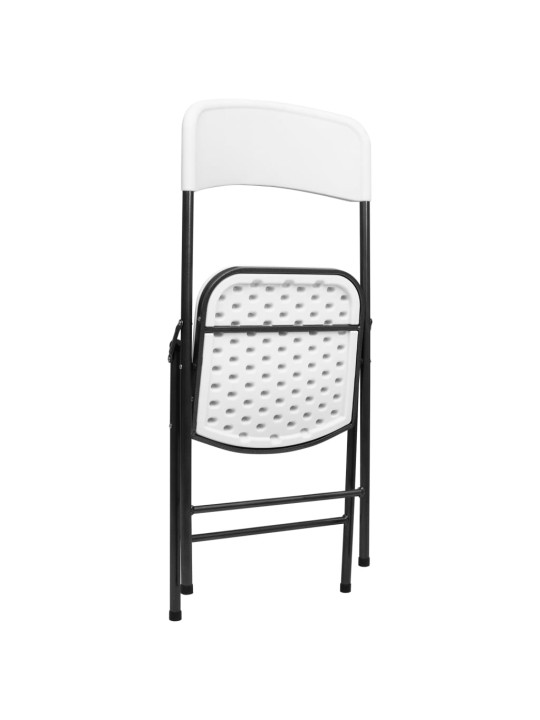 Saliekami dārza krēsli, 4 gab., hdpe, balti