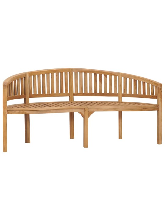 Banāna formas sols, 180 cm, masīvs tīkkoks