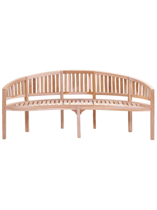 Banāna formas sols, 200 cm, masīvs tīkkoks