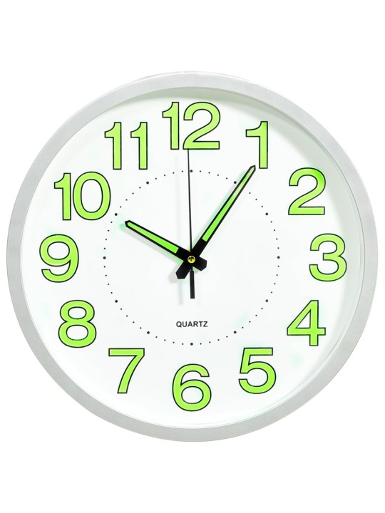 325167 luminous wall clock white 30 cm