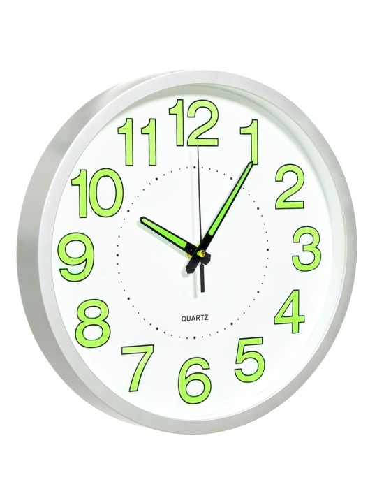 325167 luminous wall clock white 30 cm