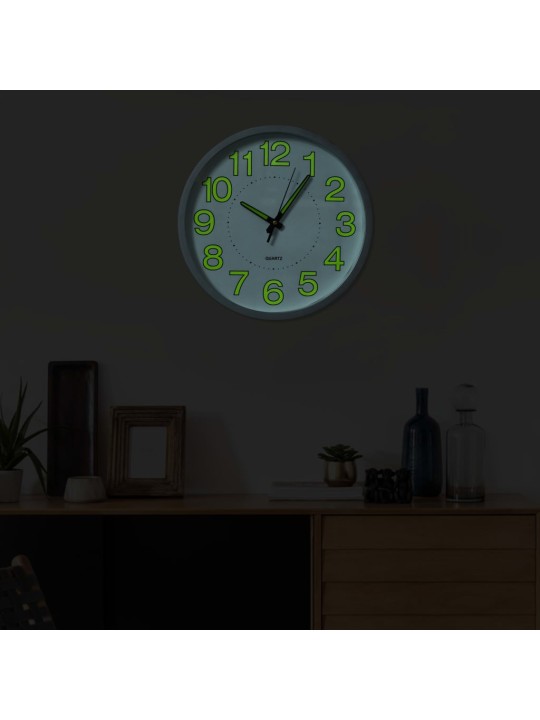 325167 luminous wall clock white 30 cm