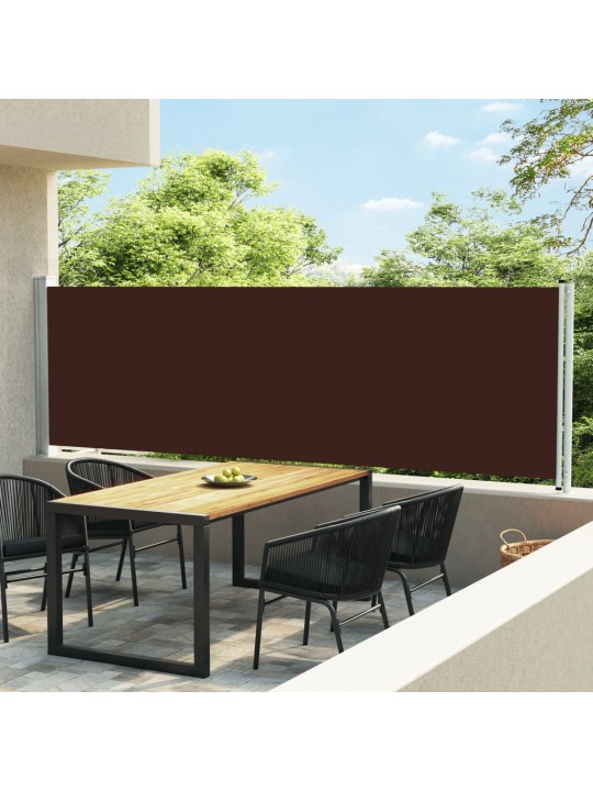 Izvelkama sānu markīze, 140x600 cm, brūna