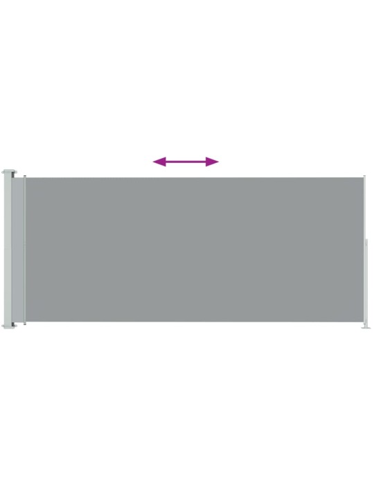 Izvelkama sānu markīze, pelēka, 180x500 cm