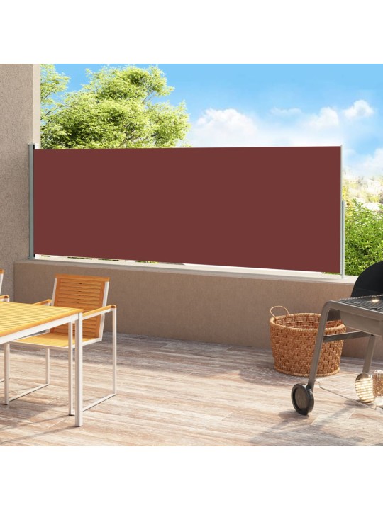 Izvelkama sānu markīze, brūna, 180x500 cm