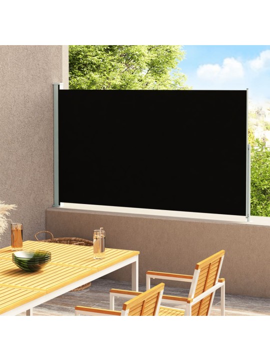 Izvelkama sānu markīze, melna, 200x300 cm