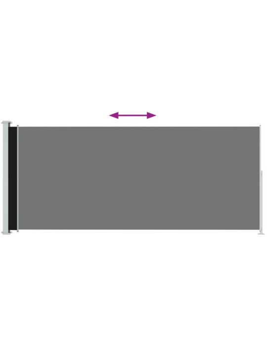 Izvelkama sānu markīze, 200x500 cm, melna