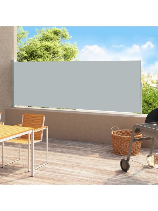 Izvelkama sānu markīze, pelēka, 200x500 cm