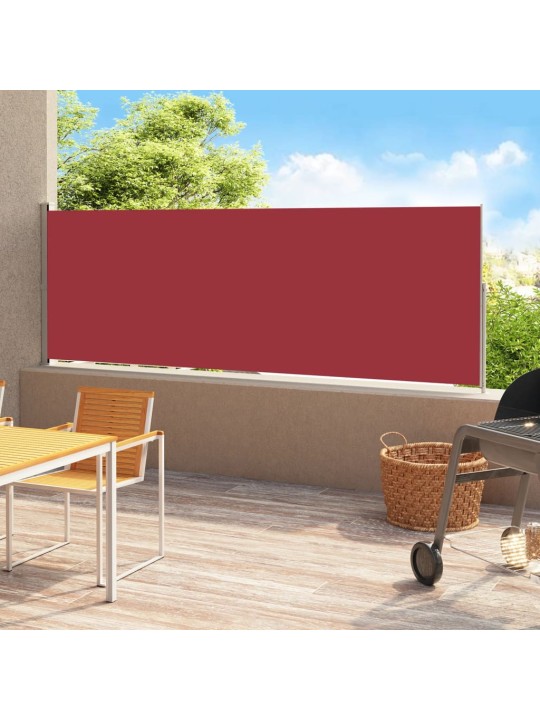 Izvelkama sānu markīze, sarkana, 220x500 cm