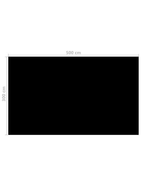 Baseina pārklājs, 500x300 cm, četrstūra, pe, melns