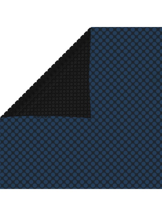 Baseina pārklājs, solārs, peldošs, 1200x600 cm, melns un zils