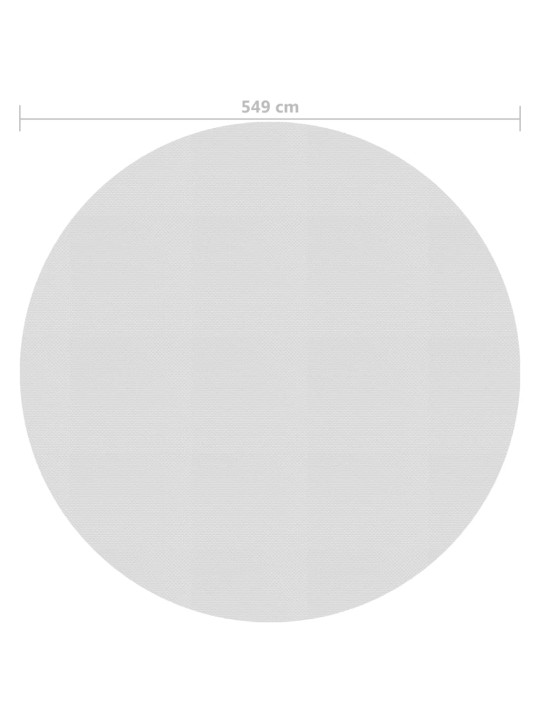 Baseina pārklājs, solārs, peldošs, 549 cm, pelēks pe