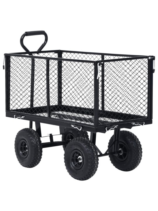 Dārza ratiņi, melni, 350 kg