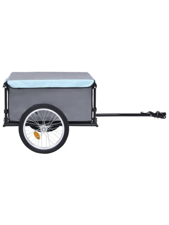 Velosipēda piekabe, 65 kg, melna ar zilu