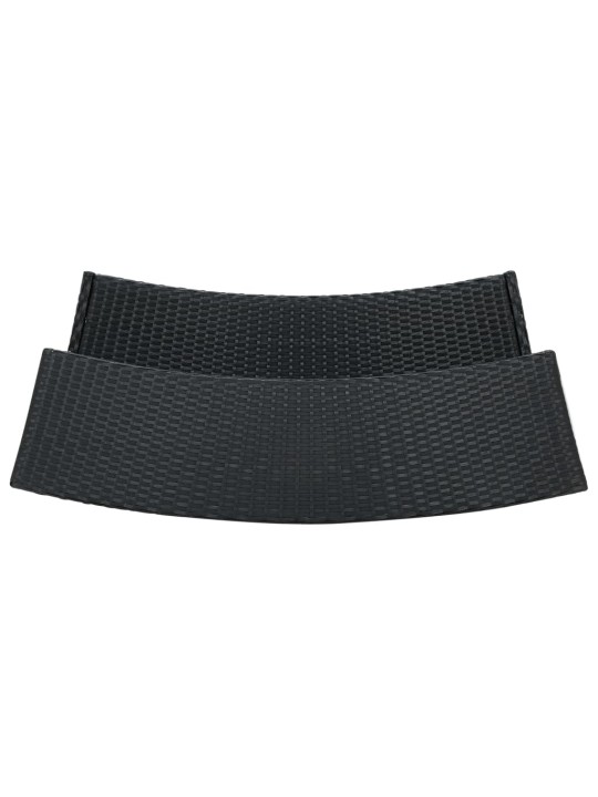 Dārza bāra galds, melns, 120x55x110 cm, pe rotangpalma