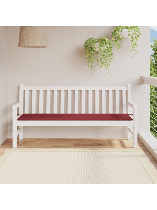 Dārza sola matracis, 180x50x3 cm, audums, vīnsarkans