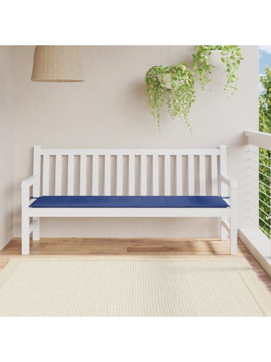 Dārza sola matracis, 180x50x3 cm, audums, koši zils