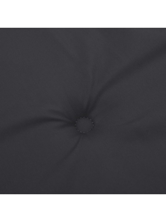 Dārza krēslu spilveni, 6 gab., melni, 120x50x3 cm, audums