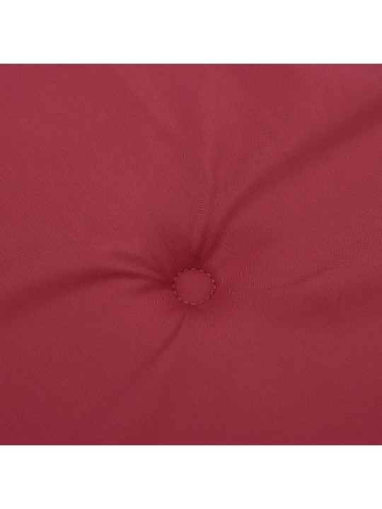 Dārza krēslu spilveni, 4 gab., vīnsarkani, 120x50x3 cm, audums