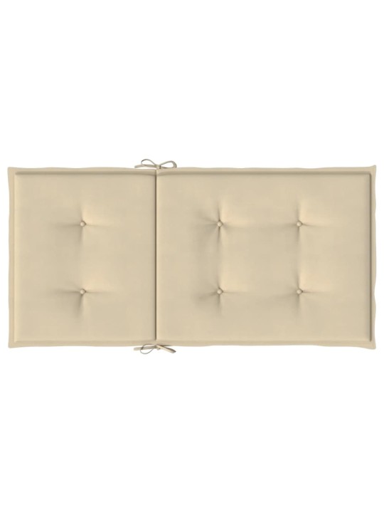 Dārza krēslu spilveni, 6 gab., bēši, 100x50x3 cm, audums