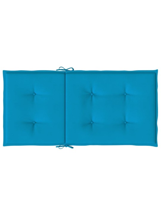Dārza krēslu spilveni, 6 gab., zili, 100x50x3 cm, audums