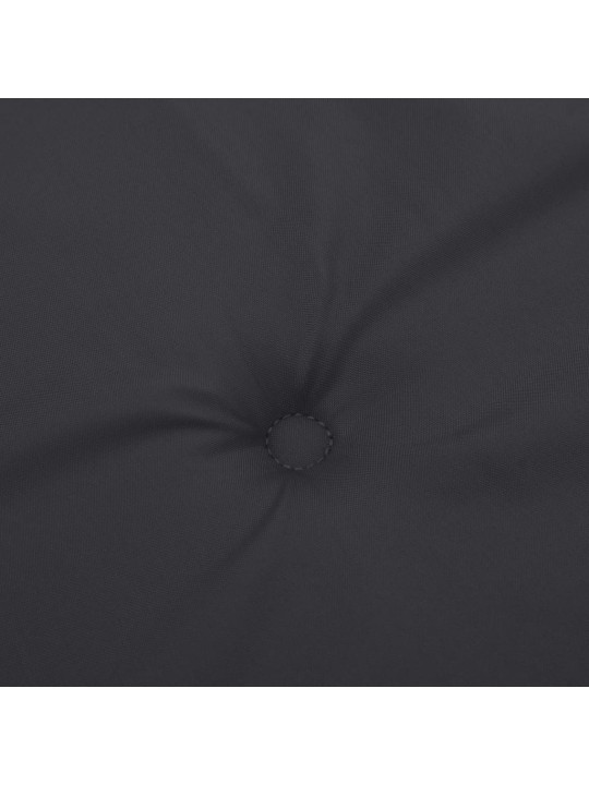 Dārza krēslu spilveni, 6 gab., melni, 100x50x3 cm, audums