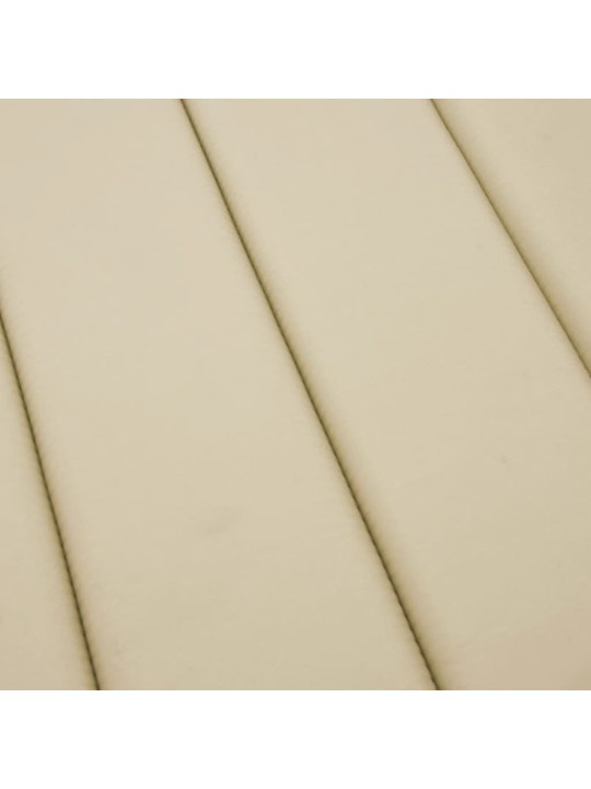 Sauļošanās krēsla matracis, 200x60x3 cm, audums, bēšs