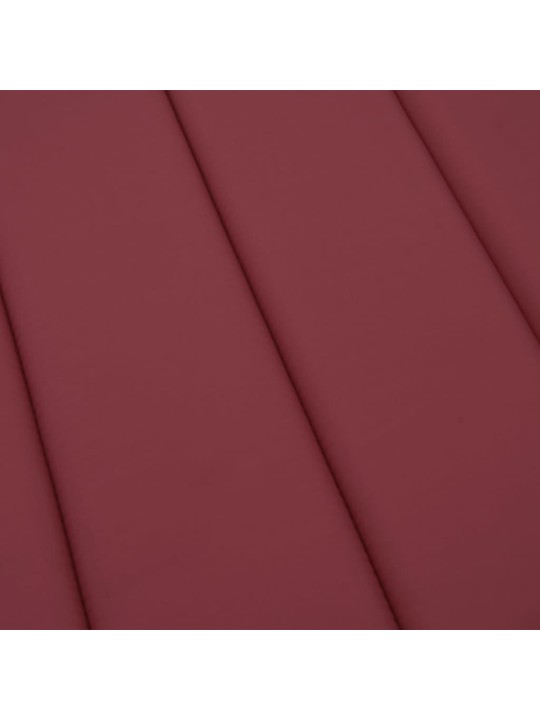 Sauļošanās krēsla matracis, 200x60x3 cm, audums, vīnsarkans