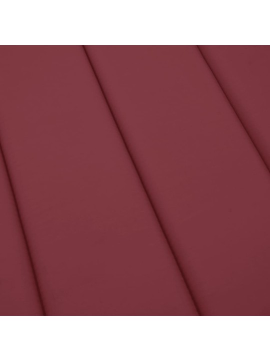 Sauļošanās krēsla matracis, 200x70x3 cm, audums, vīnsarkans