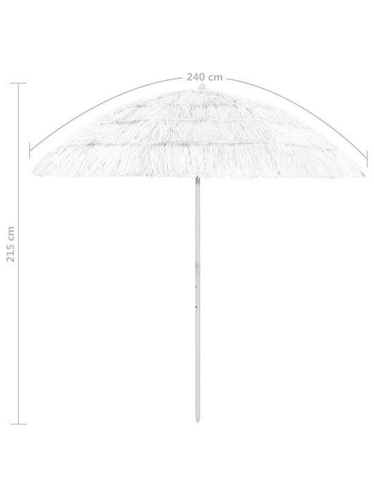 Hawaii pludmales saulessargs, 240 cm, balts