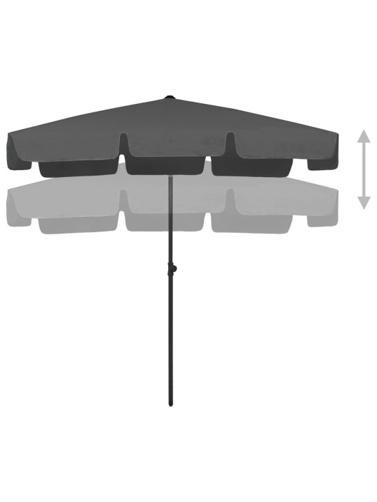 Pludmales saulessargs, 200x125 cm, antracītpelēks