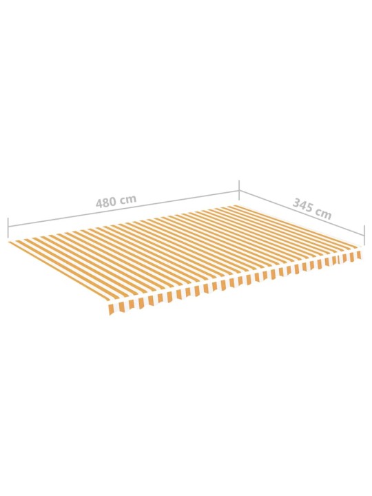 Nojumes maiņas jumts, dzeltens ar baltu, 5x3,5 m