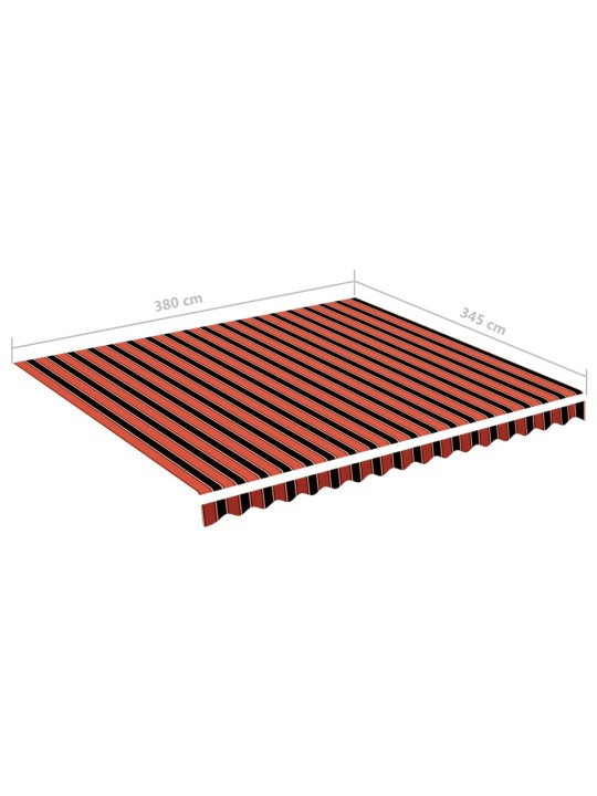 Nojumes maiņas jumts, oranžs ar brūnu, 4x3,5 m