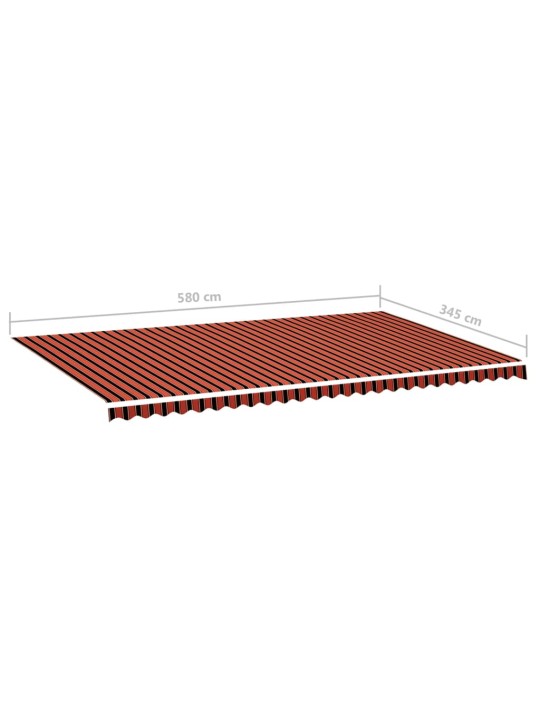 Nojumes maiņas jumts, oranžs ar brūnu, 6x3,5 m