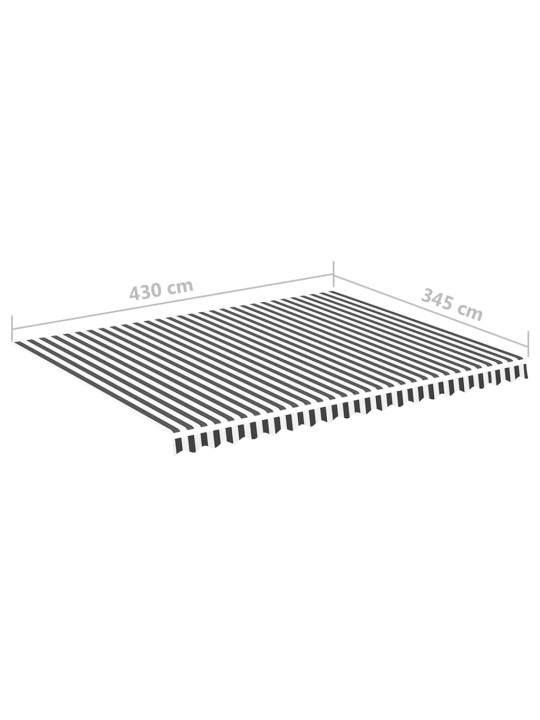Nojumes maiņas jumts, pelēks ar baltu, 4,5x3,5 m