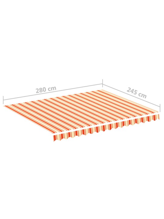 Nojumes maiņas jumts, dzeltens ar oranžu, 3x2,5 m