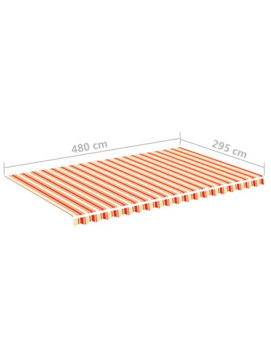 Nojumes maiņas jumts, dzeltens ar oranžu, 5x3 m
