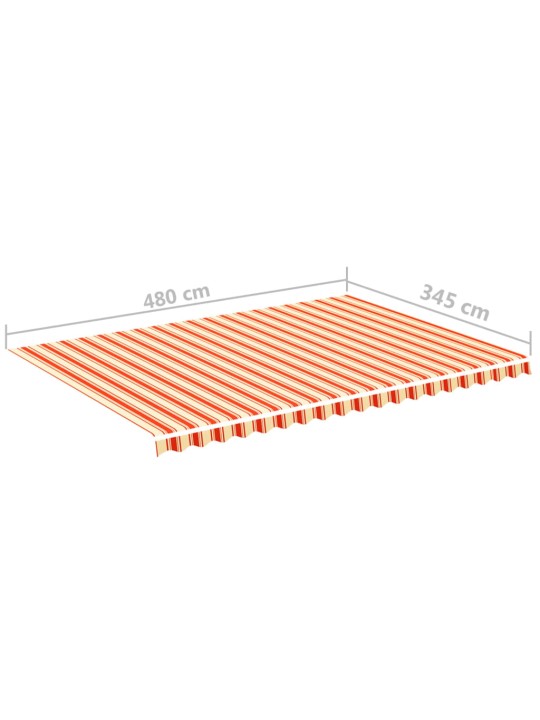 Nojumes maiņas jumts, dzeltens ar oranžu, 5x3,5 m