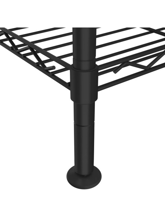 5 līmeņu plaukts, 90x35x180 cm, melns, 250 kg