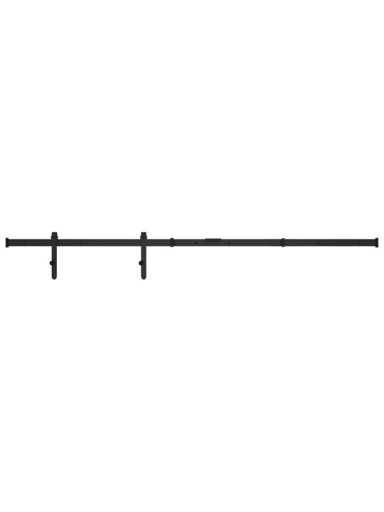 Bīdāmo skapja durvju komplekts, oglekļa tērauds, 122 cm