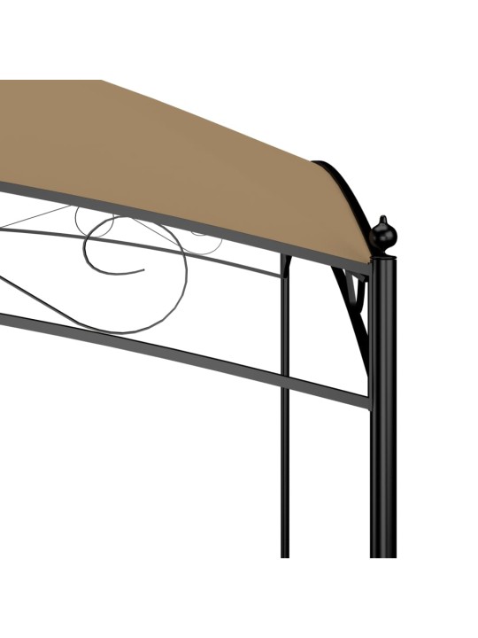 Dārza nojume, 3x3x2,65 m, pelēkbrūna, 180 g/m²