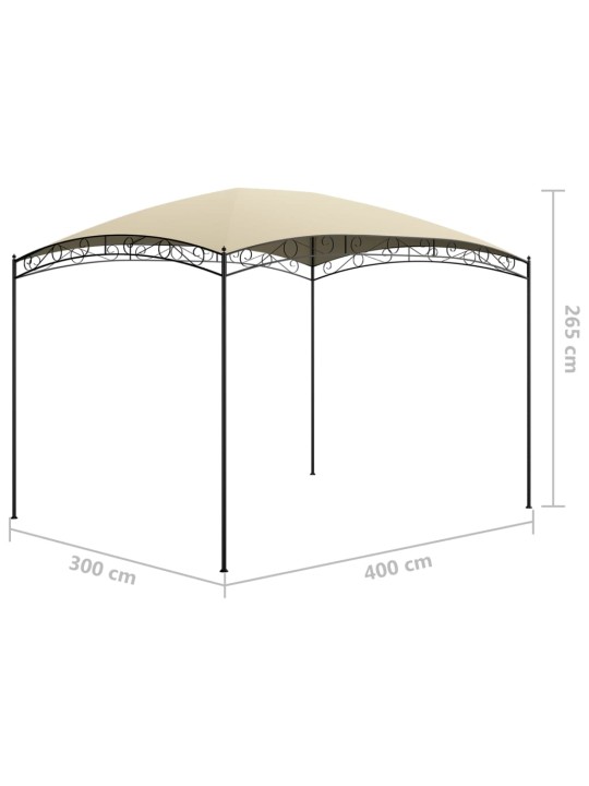 Dārza nojume, 3x4x2,65 m, krēmkrāsas, 180 g/m²