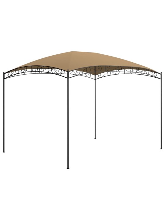 Dārza nojume, 3x4x2,65 m, pelēkbrūna, 180 g/m²