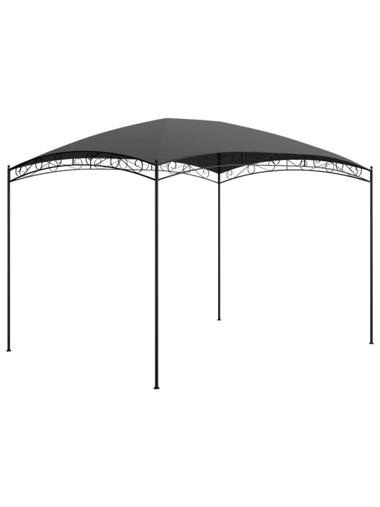 Dārza nojume, 3x4x2,65 m, antracītpelēka, 180 g/m²