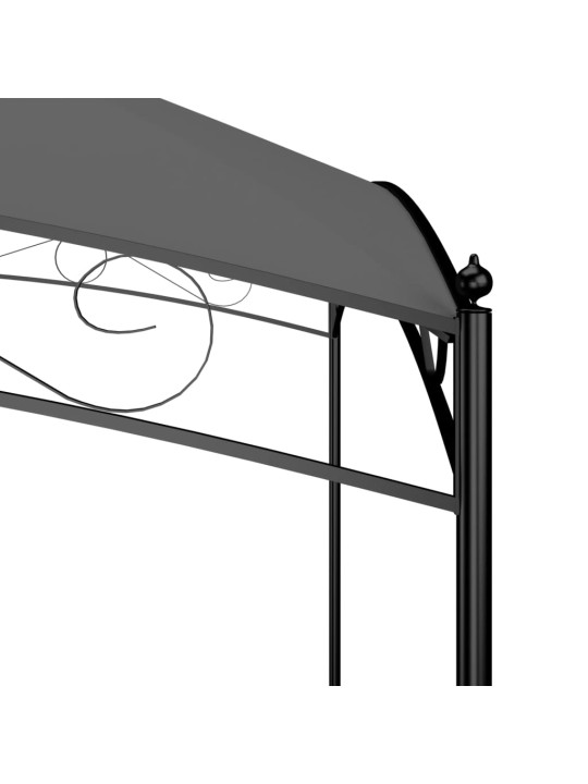 Dārza nojume, 3x4x2,65 m, antracītpelēka, 180 g/m²
