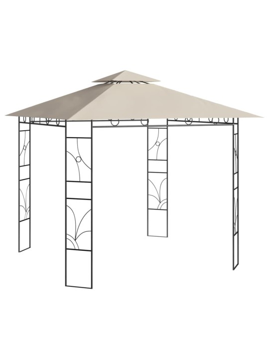 Dārza nojume, 3x3x2,7 m, krēmkrāsas, 160 g/m²
